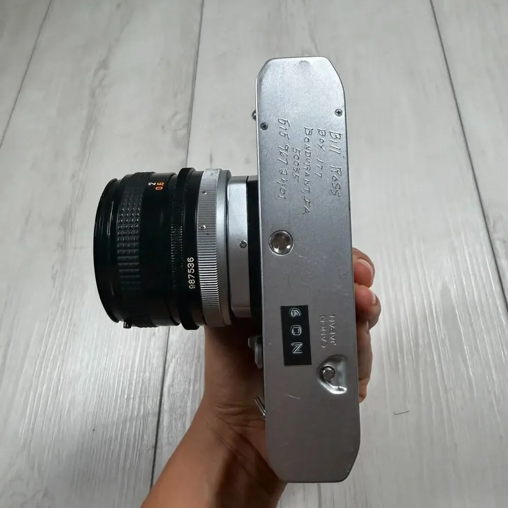 Canon TX 35mm SLR Film Camera with Canon FD 50mm f/1.8 Lens – Parts or Repair
